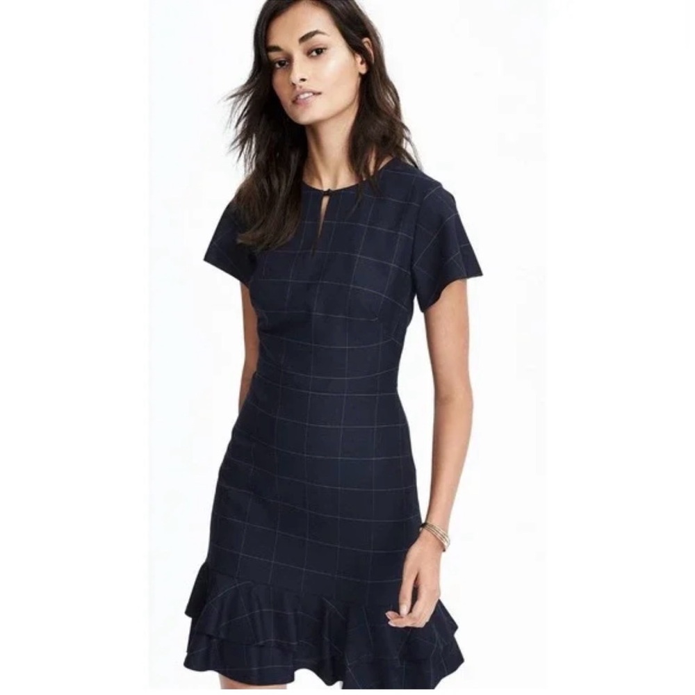Banana Republic dark navy and gray dress